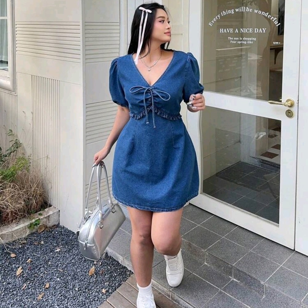 Stylish Blue Denim Dress
